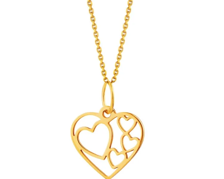 Złota zawieszka - serce