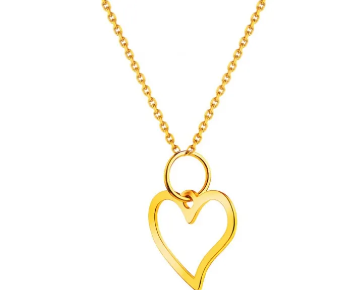 Złota zawieszka - serce