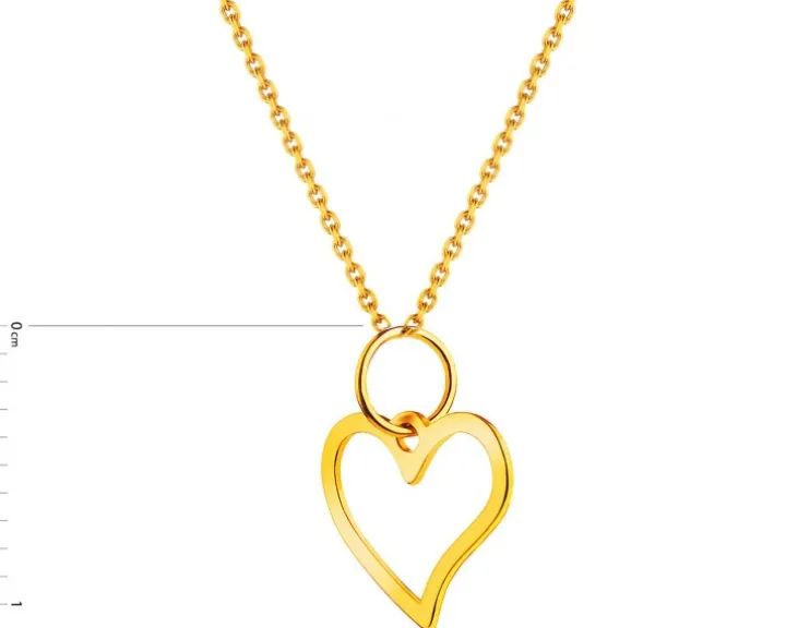 Złota zawieszka - serce