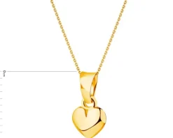 Złota zawieszka - serce