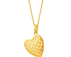 Złota zawieszka - serce