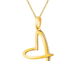 Złota zawieszka - serce