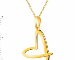 Złota zawieszka - serce