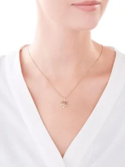 Złota zawieszka - serce, drzewko