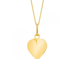 Złota zawieszka - serce, medalik Matka Boska Częstochowska