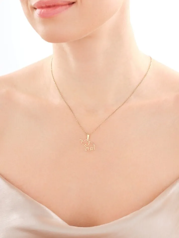 Złota zawieszka - słoń