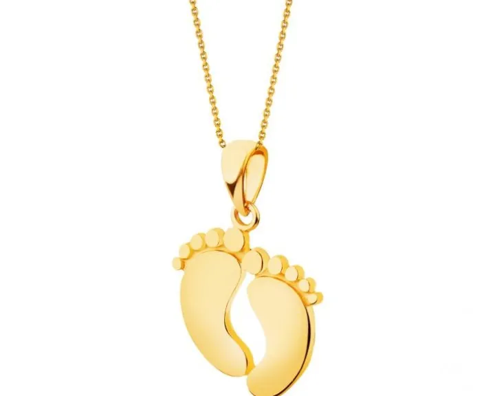 Złota zawieszka - stópki