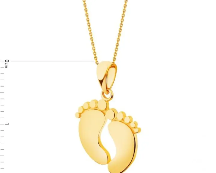 Złota zawieszka - stópki