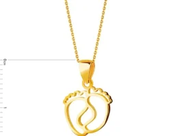 Złota zawieszka - stópki