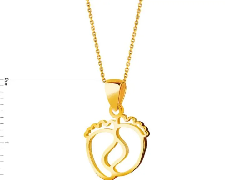 Złota zawieszka - stópki