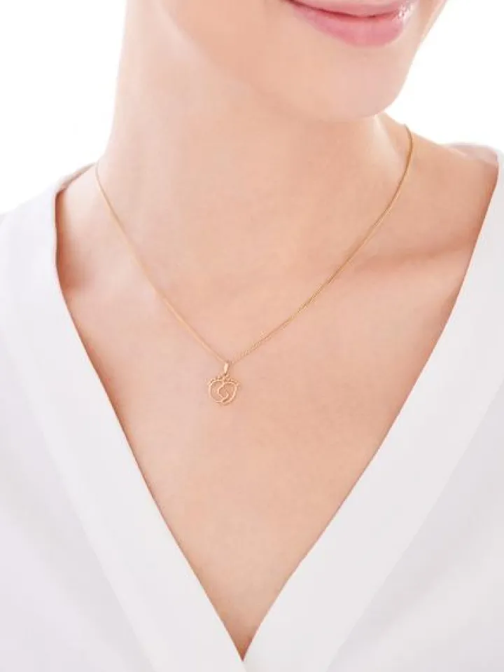 Złota zawieszka - stópki