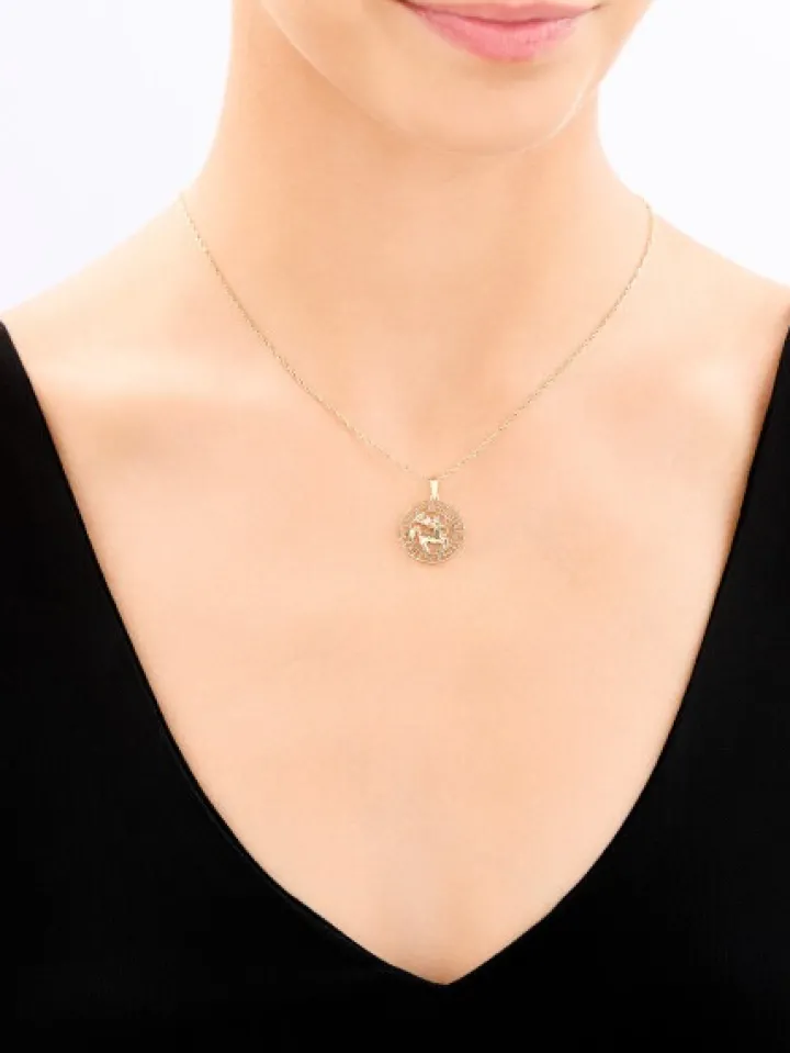 Złota zawieszka - Strzelec