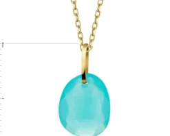 Złota zawieszka - szkło terbowe