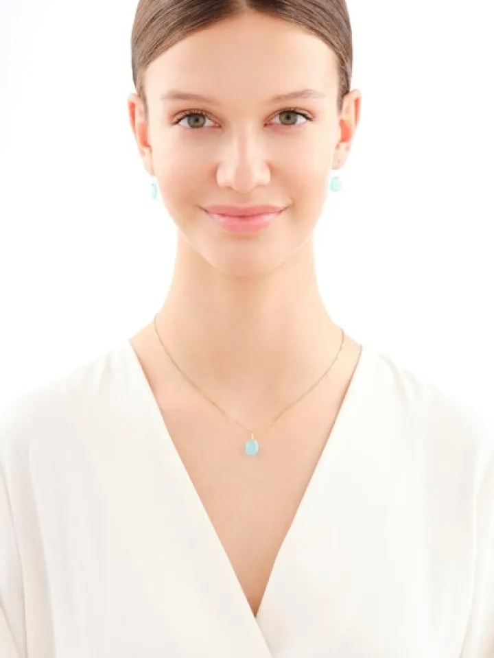 Złota zawieszka - szkło terbowe