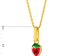 Złota zawieszka - truskawka