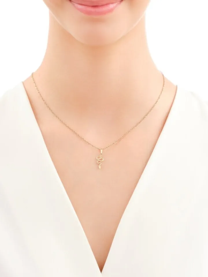 Złota zawieszka - wąż