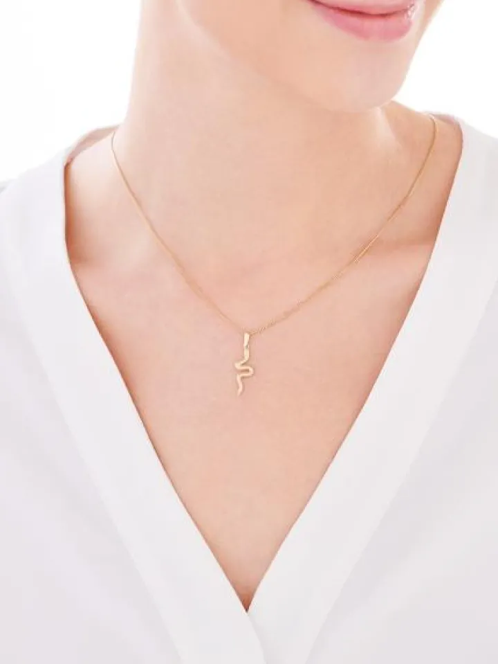 Złota zawieszka - wąż