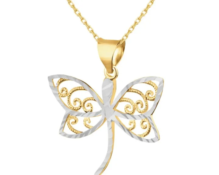 Złota zawieszka - ważka