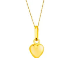 Złota zawieszka serce