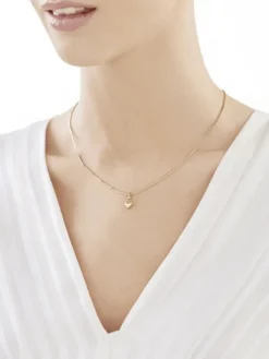 Złota zawieszka serce