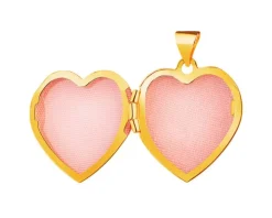 Złota zawieszka z agatem - puzderko - serca