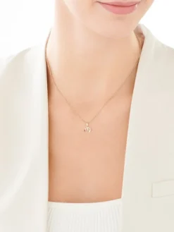 Złota zawieszka z ametystem - Panna