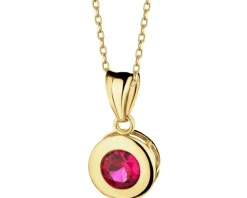 Złota zawieszka z cyrkonią