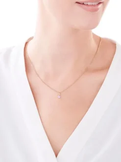 Złota zawieszka z cyrkonią