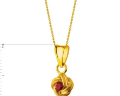 Złota zawieszka z cyrkonią