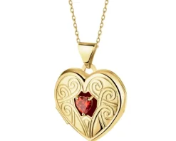 Złota zawieszka z cyrkonią - puzderko - serce