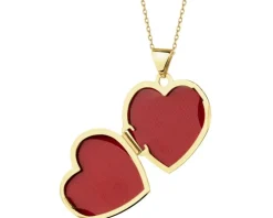 Złota zawieszka z cyrkonią - puzderko - serce