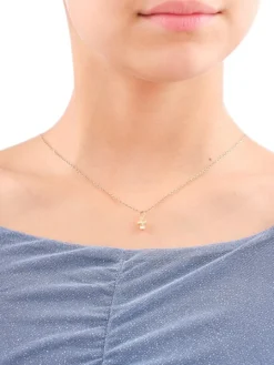 Złota zawieszka z cyrkonią - grzybek