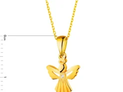 Złota zawieszka z cyrkonią - aniołek