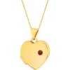 Złota zawieszka z cyrkonią - puzderko - serce