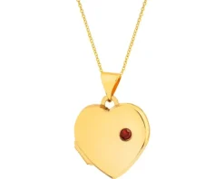 Złota zawieszka z cyrkonią - puzderko - serce