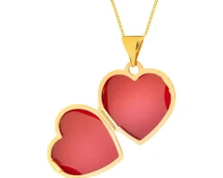 Złota zawieszka z cyrkonią - puzderko - serce