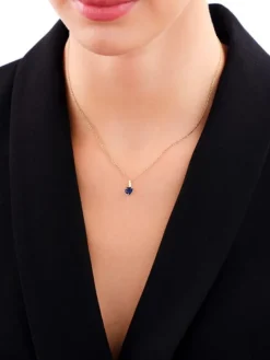 Złota zawieszka z cyrkonią - serce