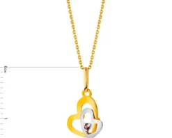 Złota zawieszka z cyrkonią - litera A