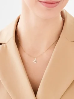 Złota zawieszka z cyrkonią - serca