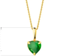 Złota zawieszka z cyrkonią - serce