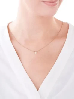 Złota zawieszka z cyrkonią - serce