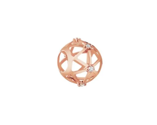Złota zawieszka z cyrkoniami beads