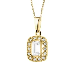 Złota zawieszka z cyrkoniami