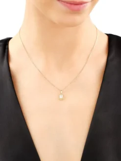 Złota zawieszka z cyrkoniami