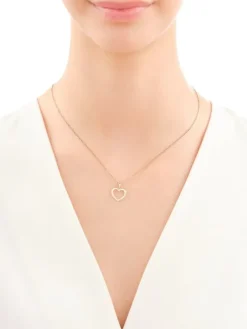 Złota zawieszka z cyrkoniami - serce