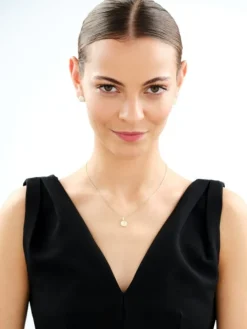 Złota zawieszka z cyrkoniami