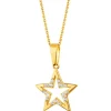 Złota zawieszka z cyrkoniami - gwiazda
