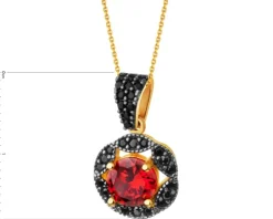 Złota zawieszka z cyrkoniami