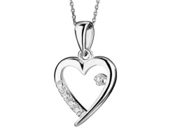 Złota zawieszka z cyrkoniami - serce