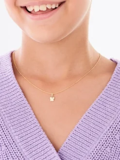 Złota zawieszka z cyrkoniami - motyl